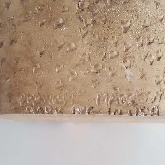 Vintage Branch Bark Wood "I Love You" Planter **AS IS** - Picture 6 of 16